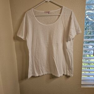 Fresh Produce Casual White Lighweight  Women's Top 100% Cotton Size L